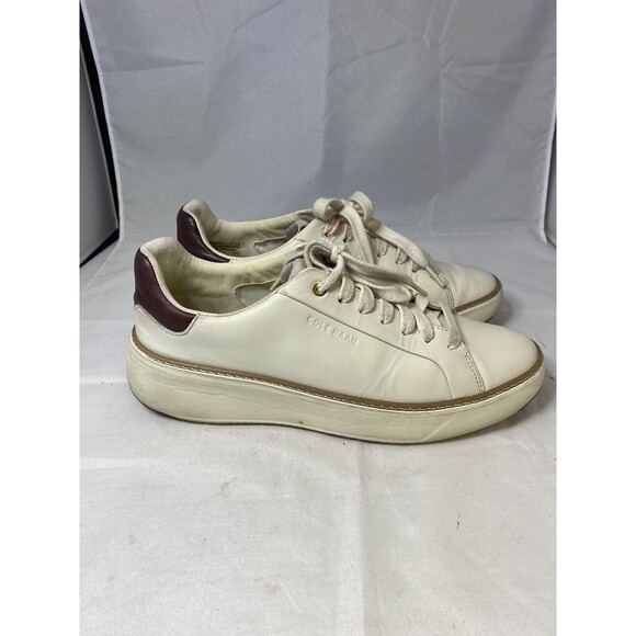 Cole Haan Women’s GrandPrø Topspin Sneakers Size 8.5 B White Leather - Picture 3 of 15